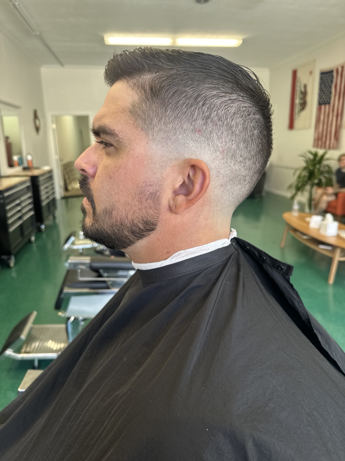 Fade + beard detail haircut by Kandice Maxine
