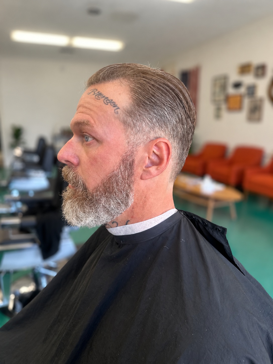 Classic cut + beard haircut by Kandice Maxine