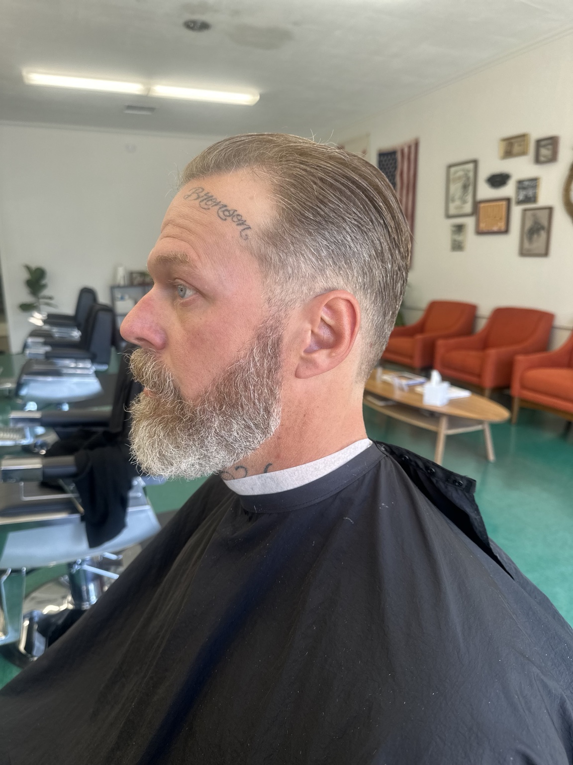 Classic cut + beard haircut by Kandice Maxine